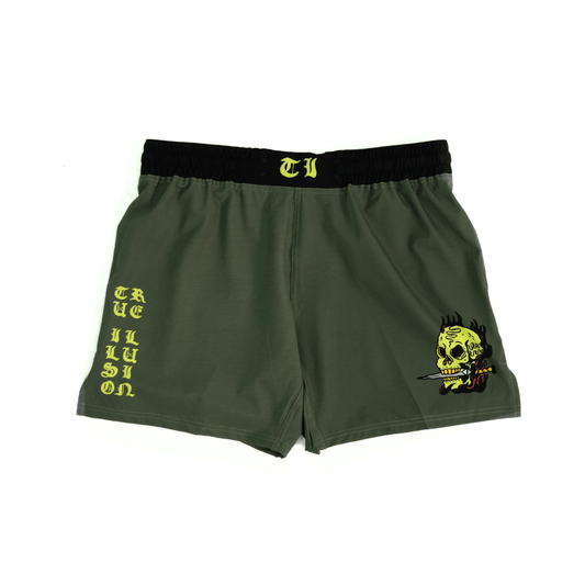 True Illusion Shorts - Fire Skull