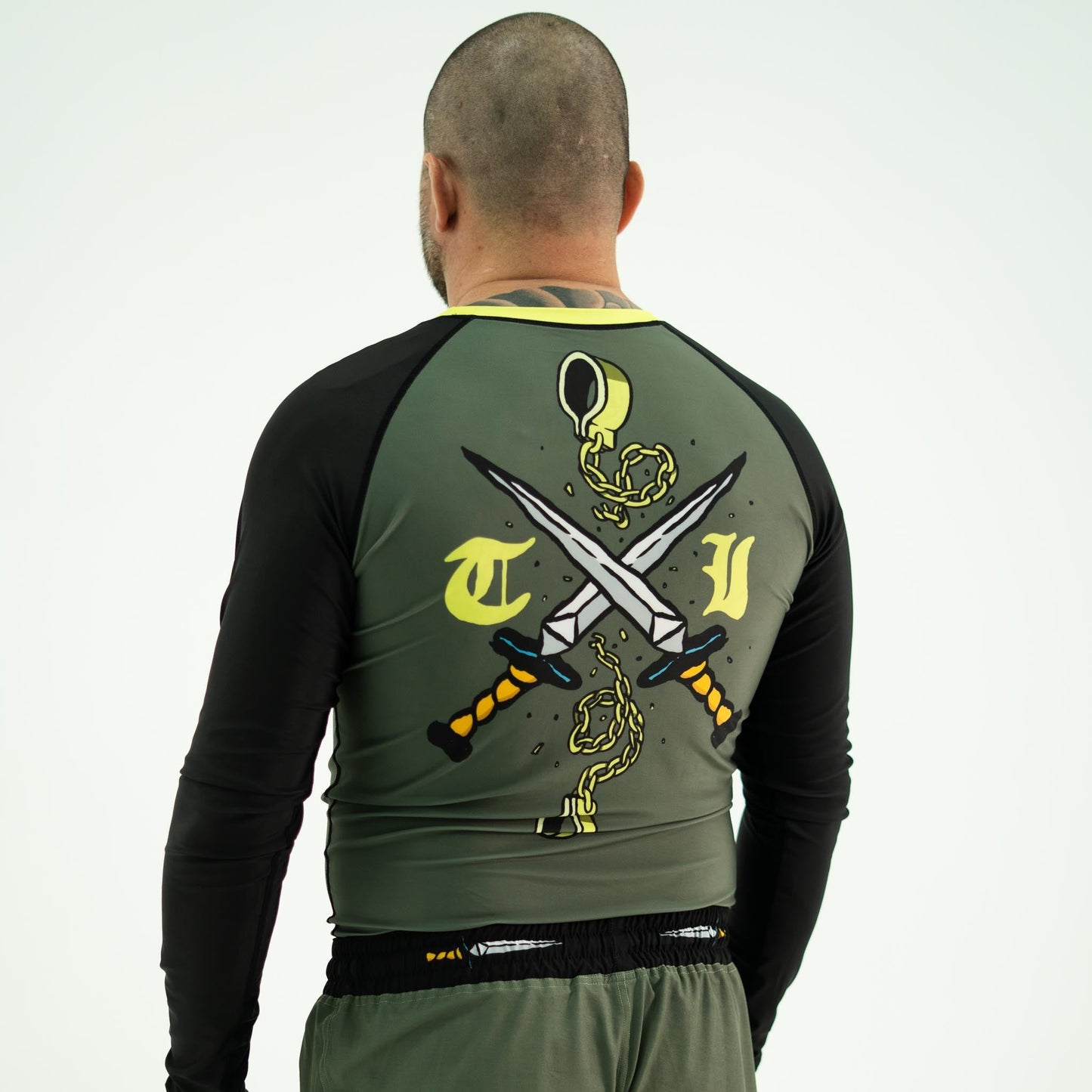 True Illusion Long Sleeve Rash Guard - Fire Skull