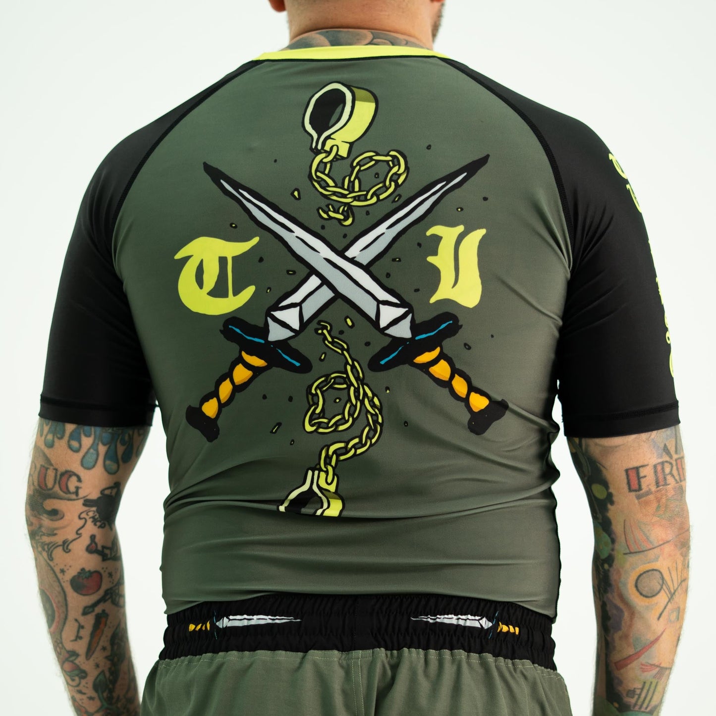 True Illusion Short Sleeve Rash Guard - Fire Skull