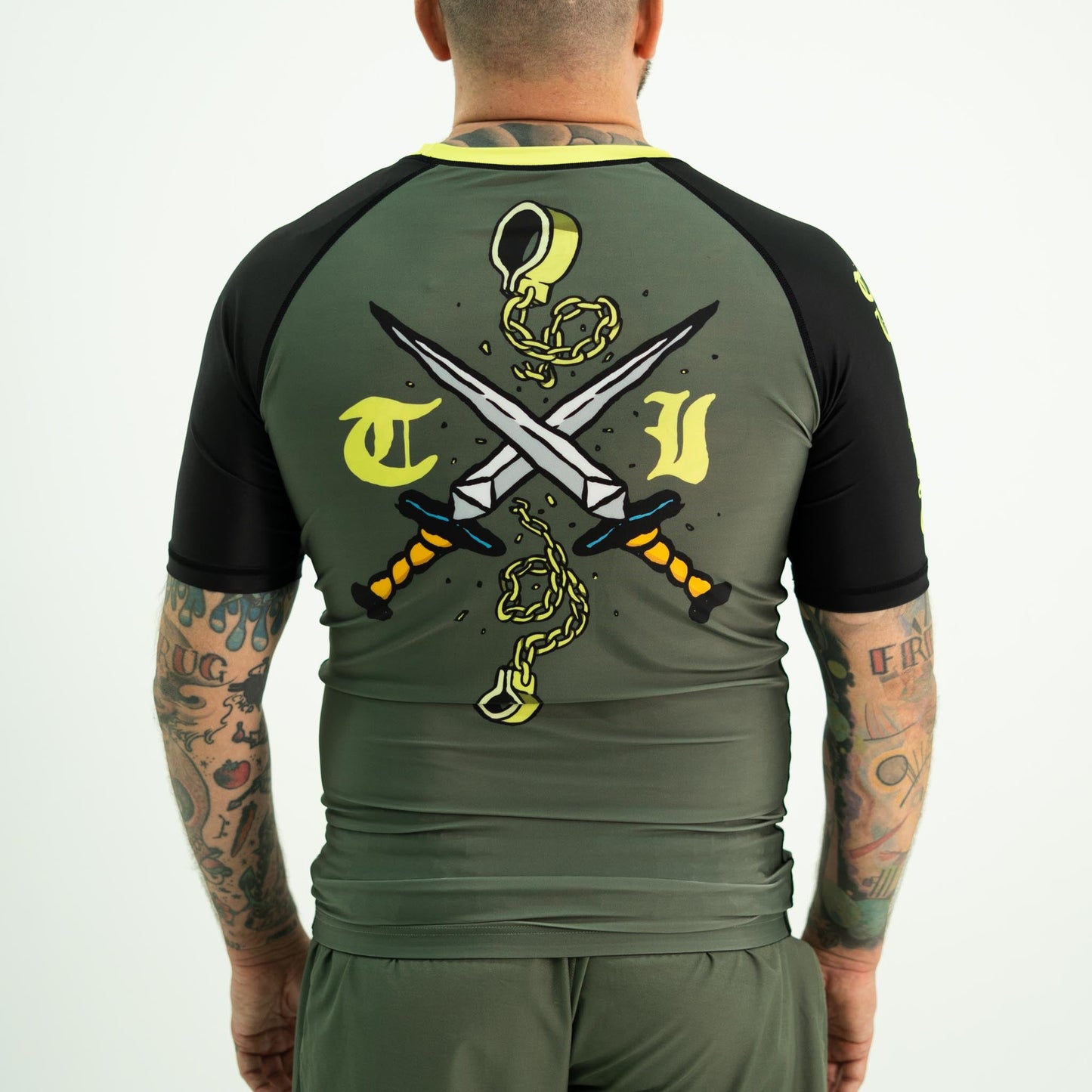 True Illusion Short Sleeve Rash Guard - Fire Skull