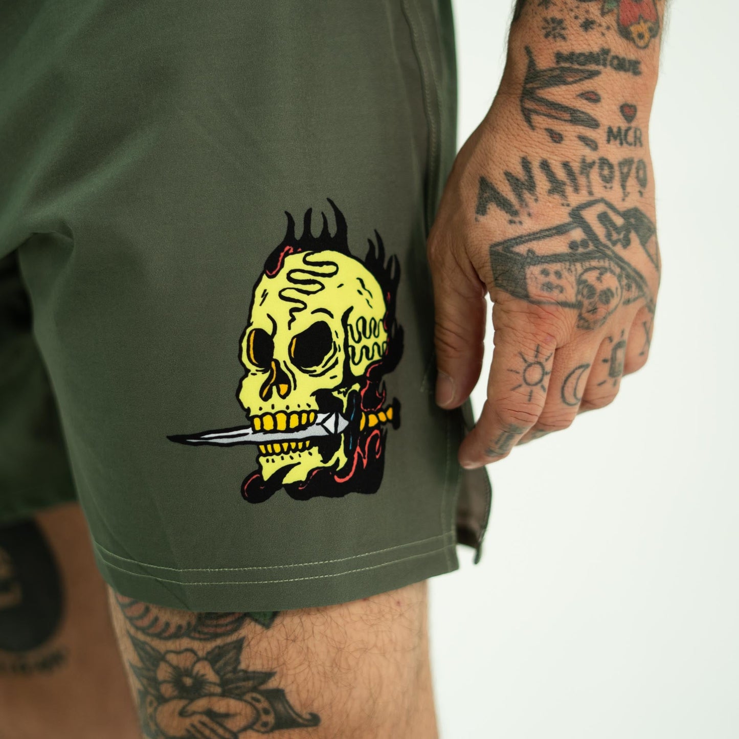 True Illusion Shorts - Fire Skull