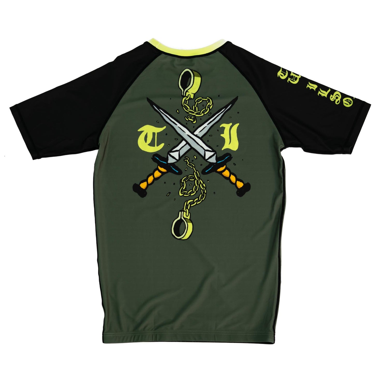 True Illusion Short Sleeve Rash Guard - Fire Skull