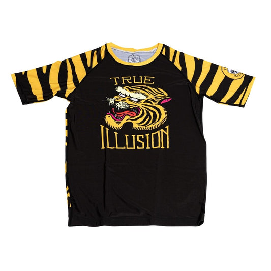 True Illusion Short Sleeve BJJ Rash Guard - Tiger